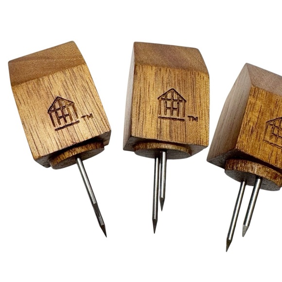 Hearth & Hand Acacia Wood House Corn Cob Holders - Picture 2 of 8